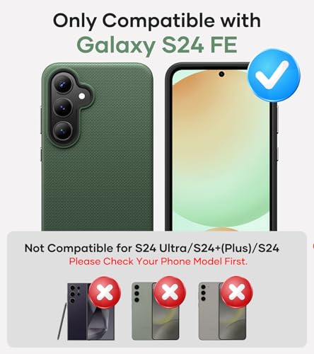 Image of SSLOTSCASE for Samsung Galaxy S24 FE Case, Military Grade Drop Protection, Slim Lightweight Full-Body Rugged Protective Phone Case Cover for Galaxy S24 FE 5G 2024, Green | Military Grade Drop Protection, Slim Lightweight Full-Body Rugged Protective Phone Case Cover for Galaxy S24 FE 5G 2024