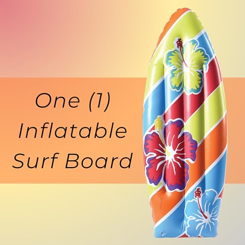 U. S. Toy HL358 Inflatable Surfboard Luau Decoration Theme Beach Pool Toy thumb #1