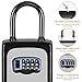 Portable Key Lock Box, Upgrade Clearly Visible Numbers, Lock Box Wall Mounted for House Key, 5 Key Capacity, Weatherproof Resettable Code (1 Pack, Gray)
