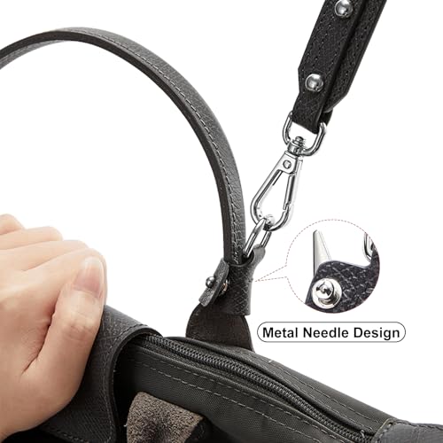 Image of Bag Leather Strap Replacement Crossbody Adjustable Shoulder Straps for SMALL Pouch, No Damage Conversion Kits Accessories(SMALL-Granite Grey-S)