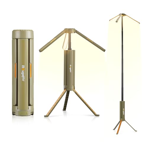 BougeRV Upgraded Telescopic Camping Light, 15600mAh Rotatable Electric Lantern, Collapsible Outdoor Light, Cordless Flashlight, Waterproof, Tent Lamp for Camping, Emergency, Hiking, Outdoor