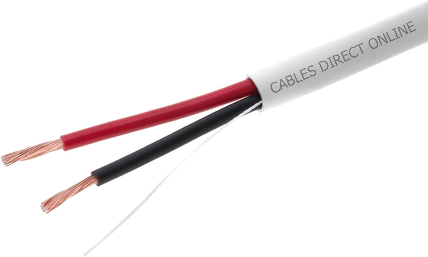 Cables Direct Online 500ft Stranded 18/2 Alarm CCA Cable for Low Voltage LED, Burglar System, Fire Detector, Security Station, Door Bell, 18AWG 2 Conductors Wire