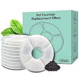 Noodoky 10-Pack Replacement Filters for Cat Fountain | Pet Water Fountain Filter | Activated Carbon