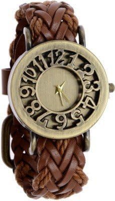 Rana Analogue Fashion Vintage Casual Gold Dial Watch For Women and Girls.