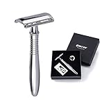 Safety Razor for Men, Ocathnon Double Edge Razor Blades Razor Stand Plus Gift Box for Mens Shaving as Fathers Day Gift