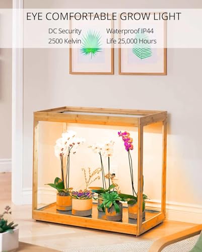 DOMMIA Luzes de Cultivo para Plantas de Interior, Luz de Cultivo de Espectro Total de 20 W com Tempo