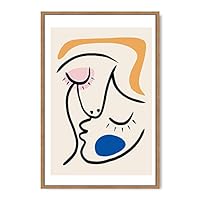 Framed Canvas Wall Art Boho Decor Illustration Canvas Prints Home Artwork Decoration for Living Room,Bedroom - 16x24 inches