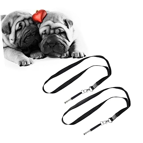 Yardwe Pet Whistle for Training 2 Pieces Dog Whistle Noise Training Tool Portable Lanyard