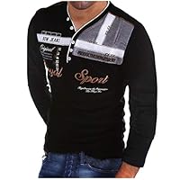 Algopix Similar Product 8 - Mens Casual Slim Fit Basic Henley Long