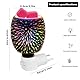 Syfunlv Elektrische Duftlampe, Feuerwerk Aroma Lampe, 3D Elektrische Glas Duftlampe,künstliche Feuerwerke Kerzenölbrenner Nachtlicht Dekorative Lampe für Zuhause Schlafzimmer (Stil 1)