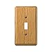 Amertac 901TL 1 Toggle Light Oak Solid Wood Wallplate