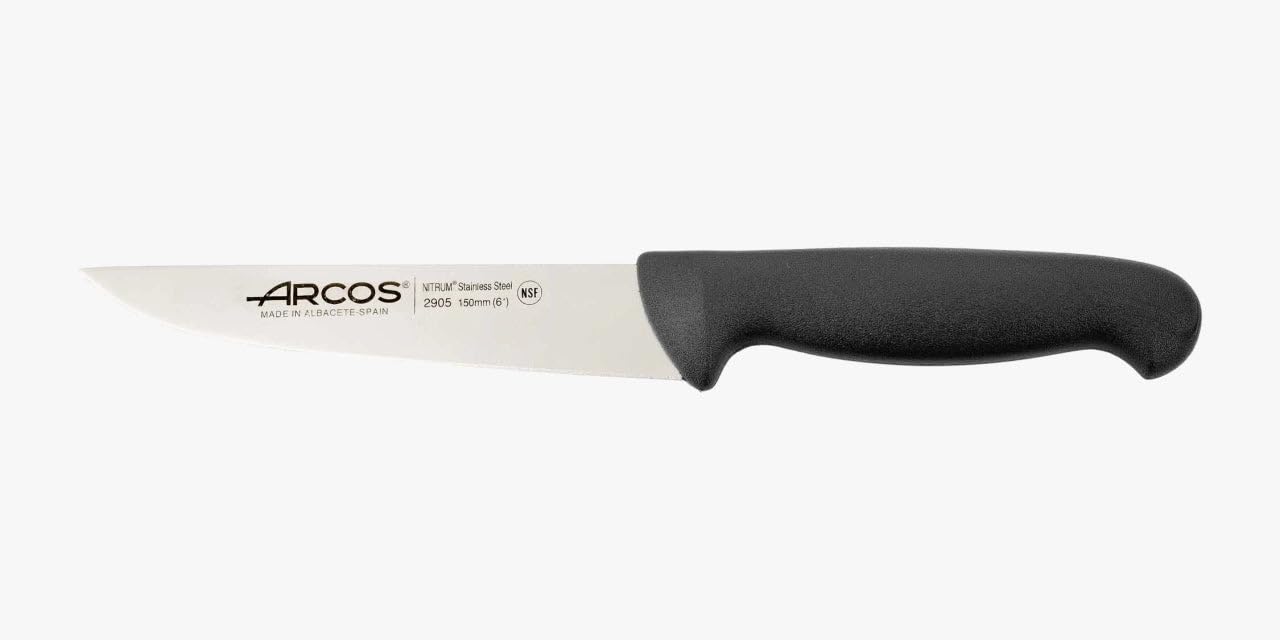 Arcos Cuchillo Chef con Hoja Acero Inoxidable Nitrum 200 mm. Cuchillo Cocina Profesional multipropósito. Mango ergonómico Polipropileno. Serie 2900. Color Negro. — view 32