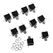 Produktbild H HILABEE 3 Pins Weiblichen 3,5mm Mono TS Jacks Steckdosenleisten Schalter PCB Panel