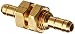 Parker Hannifin 22BH-4-4 Dubl-Barb Brass Body Bulkhead Union Fitting, 1/4" Barb Tube x 1/4" Barb Tube