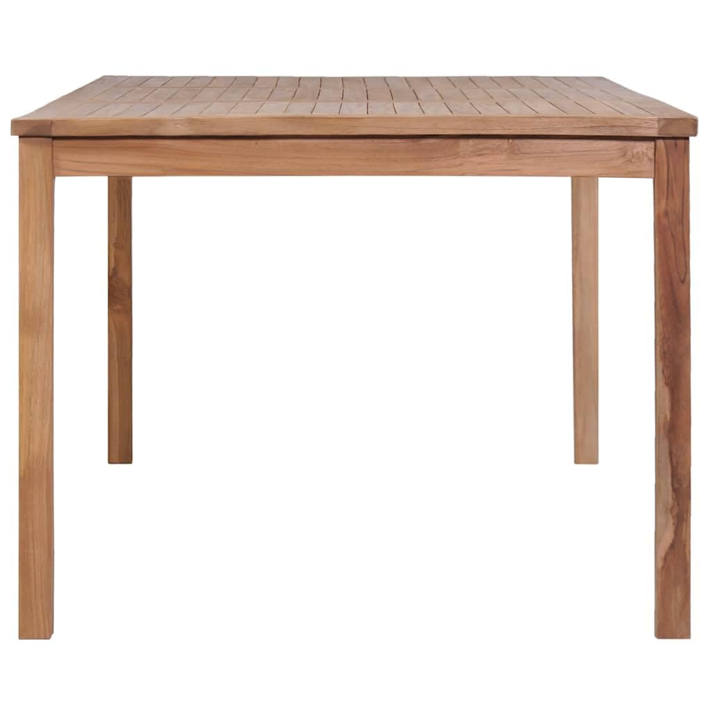 Tavolo da giardino in teak, 200 x 100 x 77 cm, in legno massiccio, finitura a base d'acqua, robusto e resistente alle intemperie, per cucina, giardino, terrazza e balcone