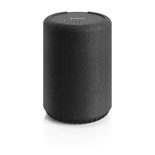 Audio Pro A10 MkII W, WiFi y Bluetooth 5.0 Altavoz multihabitación, 52 W Digital Clase D, 300 Hz Crossover, AirPlay 2, Google Cast, Spotify Connect, Bluetooth 5.0, montaje en pared/techo (negro)