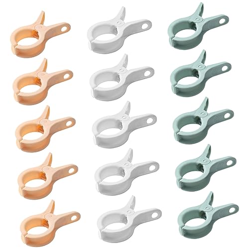 Cabilock Pinzas De Plástico PP para Ropa De Playa Abrazaderas para Toallas Clips para Toallas Y Sillas 15 Uds