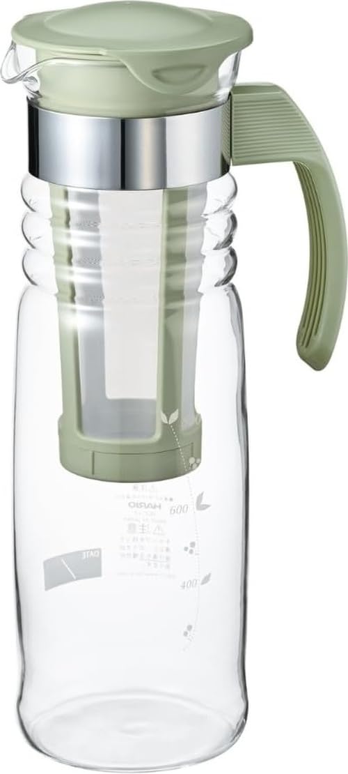 Hario Mizudashi - Tetera fría (1200 ml), color verde ahumado