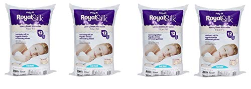 Fairfield PFRS12 Poly-Fil Royal Silk Fiber Fill Bag, 12 oz, White (Pack of 4)