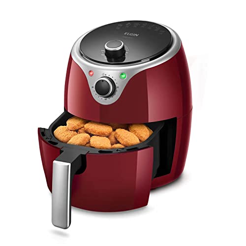 Fritadeira Elétrica Flash Fryer Elgin Preta 3,5 Litros Vermelha 22V- Airfryer