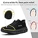 FitVille Wide Toe Box Shoes Women Comfortable Non Slip Wide Walking Shoes Women Swollen Feet Lightweight All Black