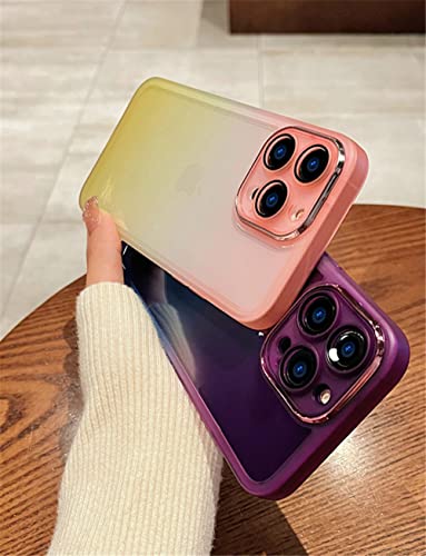 Coque silicone transparente arc-en-ciel pour iPhone 14 Pro Max antichoc - 4