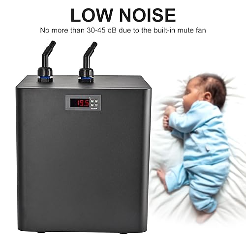 79 Gal Aquarium Chiller 1/3 Hp Water Chiller Hydroponics Cooler 320 L Fish Tank Cooling System with Quiet Pump and 3 M Pipe For Hydroponics Freshwater Saltwater Fish Coral Shrimp Jellyfish 110V