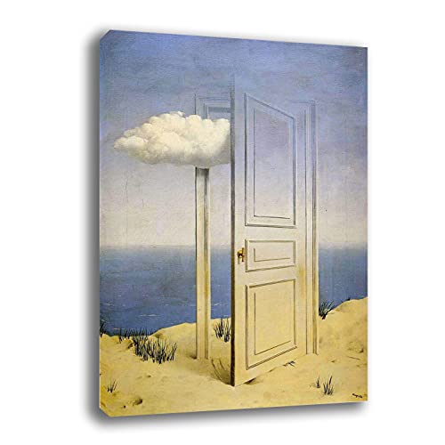 printerland.it Quadro RENè MAGRITTE Porta RIPRODUZIONE STAMPA SU TELA Quadri Moderni Moderno Arte Astratto Cucina Soggiorno Camera da letto (50x70 cm)