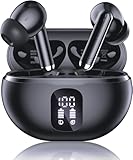 Wireless Earbuds, Bluetooth 5.4 Ear Buds HiFi Stereo with 4 ENC Noise Cancelling Mics Wireless Headphones, in Ear Earphones 50H IP7 Waterproof, USB C, Bluetooth Earbuds for Workout Gloss Black