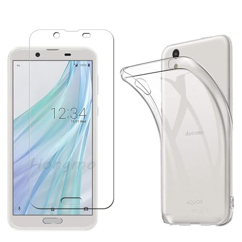 �y1���Z�b�g�K���X�t�B����+�P�[�X TPU �����zFor AQUOS Sense2 SHV43 SH-01L SH-M08 �p�� �K���X�t�B����+For AQUOS Sense2 SHV43 SH-01L SH-M08 �p�� �P�[�X TPU �Ή� �����ی�