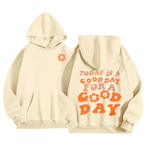 Genérico 2026 Sudadera Infantil con Capucha y Bolsillo Estampada Manga Larga cálida para Invierno Ropa Casual para niñas pequeñas y Adolescentes (Beige, 2-3 Years)
