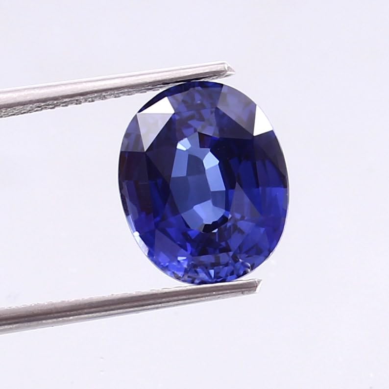 Saphir bleu de Ceylan naturel ovale 12x10mm pour création de bijoux uniques - 3