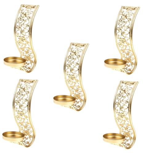 Cabilock 5St Kunstkerzenhalter aus Metall hochzeitsdeko hochzeits Dekoration Wandleuchter für Kerzen Wandleuchter für Party Kerzenhalter zum Aufhängen an der Wand Hängeleuchter aus Metall