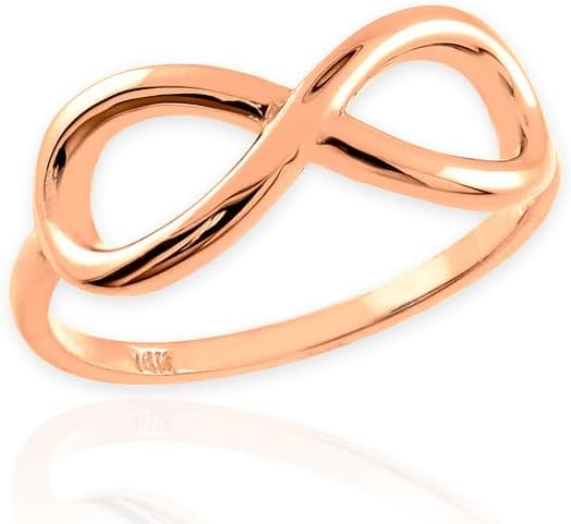 Classic Infinity Fine Ring Real Solid 10K Gold