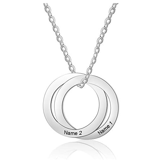 XiXi Collar Plata Colgante con Nombre Personalizados Collar para Mujer Joyería Regalo para Familia Pareja Día de San Valentín Cumpleaño