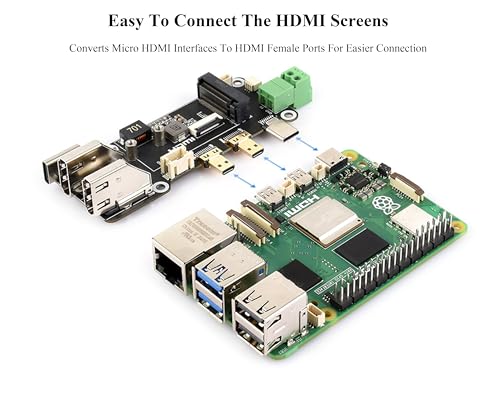 Adaptador PCIe a M.2 NVMe para Raspberry Pi 5 con salida Micro HDMI a HDMI 4K 4