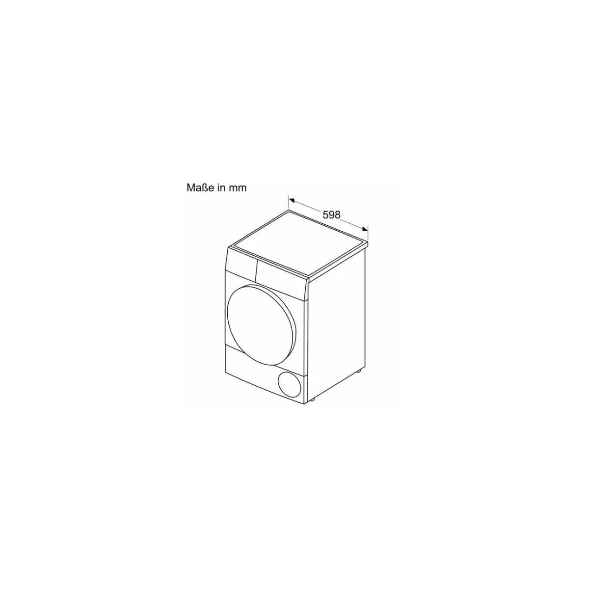BOSCH WQB235B40 Série 8 Sèche-linge à pompe à chaleur avec capacité de 8 kg, AutoDry, SmartDry, Home Connect, design anti-vibration, système de séchage sensible, blanc, 60 cm