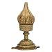 Aarti Diya Oil Wick Brass Lamp Lotus Flower Home Decorations Indian Gifts, H:6 Inches, W:0.592 Kg