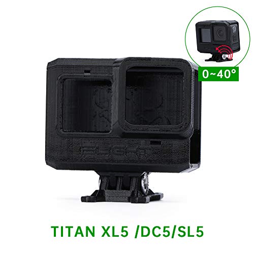 Iflight Tpu Camera Mount Angle Adjustable Protector For Iflight Xl Series Xl5 Sl5 Dc5 Xl7 Dc7 Quadcopter Fpv Frame (0~40° Adjustable) Black (Protector For Gopro9/ For Gopro10) #TOP1