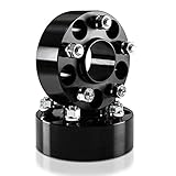 Customadeonly 2 Pieces 2" 50mm Hub Centric Black Wheel Spacers Bolt Pattern 5x114.3 5x4.5 Center Bor