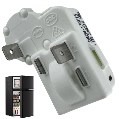 2Pin Refrigerator Over Load Protector Compressor PTC Starter Relay Freezer Start Relay Replacement for Danby Haier Midea Mini Fridge ZHB69-120P15, ZHB60-120P4.7, ZHB45-105P15,ZHB60-120P15