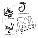 OSALADI Decorative Iron Book Rack Stylish Magazine Holder and Document Organizer for Home Office Multi-Functional Storage for Papers Books and Brochures Geometric Design