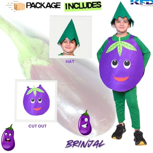 Image of Kaku Fancy Dresses Fruit and Vegetable Costume Paper Cutout with Cap For Kids | Healthy Food Costume For Boys & Girls (Tracksuit Not Included)