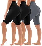 Bluemaple 3 Pack Biker Shorts Women High Waisted- 8
