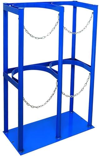 Oxygen Cylinder Rack Commercial Gas Cylinder Floor Mount Storage Stand,