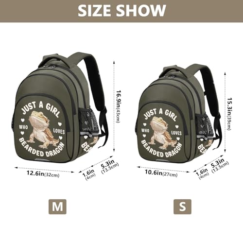 Bearded Dragon Backpack for Kids Elementary School Bag Boys Girls Bookbag Travel Backpack Daypack4