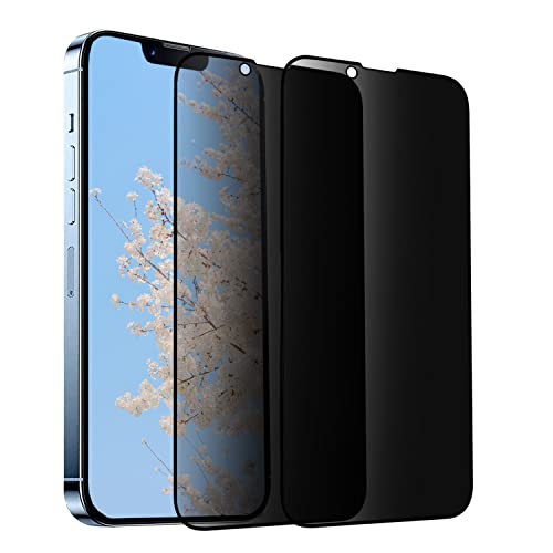 【覗き見防止】 iPhone14 / iPhone13 / iPhone13 Pro 用 ガラスフィルム 覗き見防止 アイフォン14 液晶保護フィルム のぞき見 あいふおん13プロ 強化ガラス アイフォン13 フィルム のぞき見防止 全面保護/指紋防止/気泡ゼロ/貼り付け簡単/2枚セット