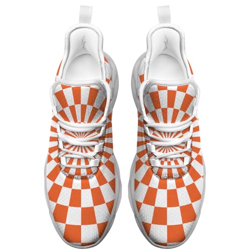 Running Shoes for Women Men Psychedelic Checkered Sneakers Walking Tennis Shoes3