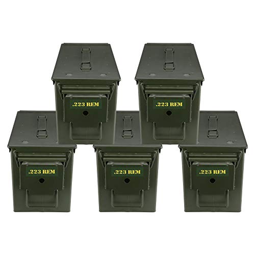 Raiseek .22 .223 .308 .30 .357 9MM .380 .40 .45 5.56 7.62 12GA Ammo Can Vinyl Skin Sticker Decal Molon Label Bullet Variety