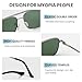 Cyxus Military Aviator Sunglasses for Men Trendy Pilot Shade Metal Frame Polarized Lens UV Protection for Outdoor（P1122G08 Green）